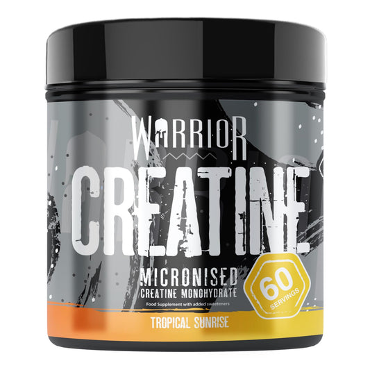 Warrior Creatine Monohydrate Powder 300g – Micronised – Proven to Improve Physical Performance and Recovery, 5g Servings (Tropical)