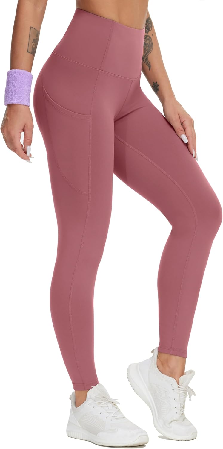 THE GYM PEOPLE Thick High Waist Yoga Pants with Pockets