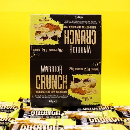 Warrior Crunch - High Protein Bars - 20g Protein Each Bar - Low Carb, Low Sugar Snack - 12 Pack x 64g (Variety Pack)