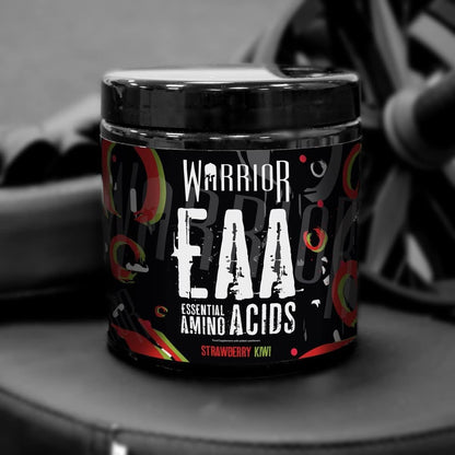 Warrior EAA - Essential Amino Acids - 360g - Provides Exceptional Support for Recovery & Muscle Soreness - Formula Includes Cyclic Dextrin, Taurine and More, Blue Raspberry