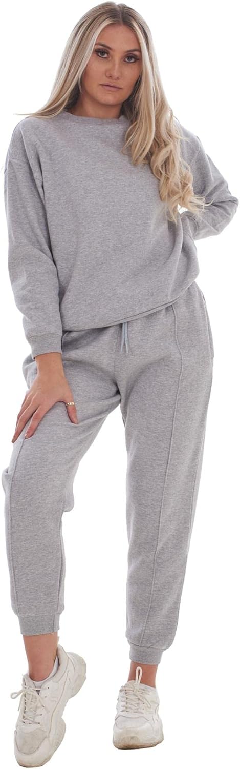 Ladies Plain Tracksuit Round Neck