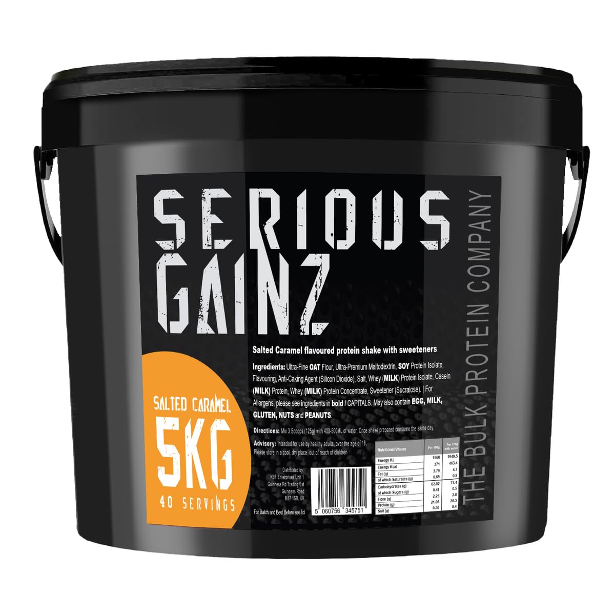 The Bulk Protein Company, SERIOUS GAINZ - Whey Protein Powder - Weight Gain, Mass Gainer - 30g Protein Powders (Strawberry, 5kg)