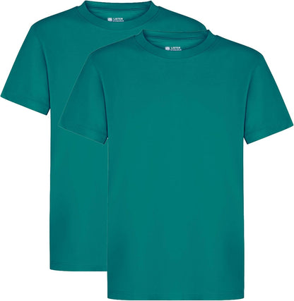 Listers Schoolwear Boys T-Shirt (Pack of 2) 100% Cotton 1-15 Years