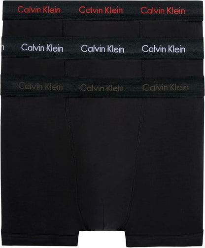 Calvin Klein Men’s 3 Pack Trunks with Logo Waistband