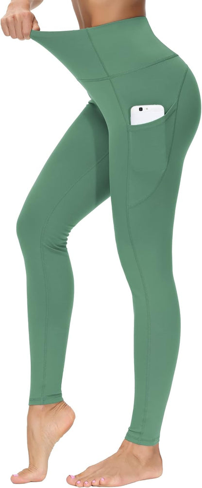 THE GYM PEOPLE Thick High Waist Yoga Pants with Pockets