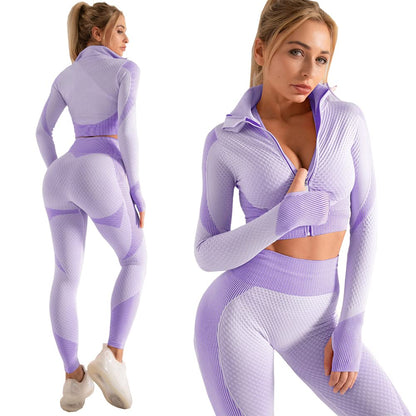 Veriliss Women's 3pcs Gym Tracksuit Sweatsuit Women's Activewear Sets 2024 Sport Yoga Fitness Clothing Ladies Workout Outfit Sportsuits for Running Jogging