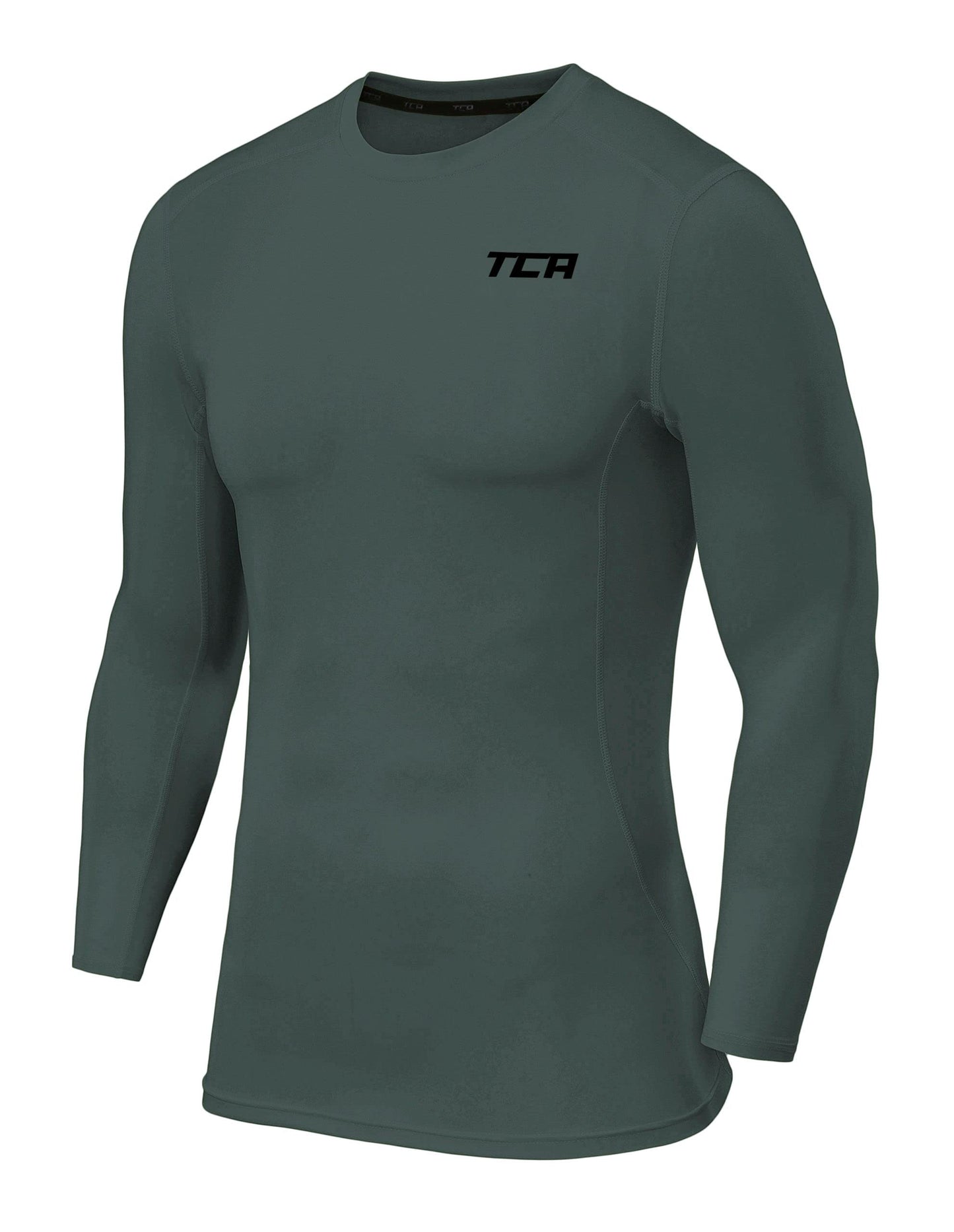 TCA Boys Pro Performance Compression Shirt Long Sleeve Top Compression Tops for Boys Base Layers Boys