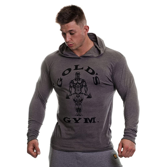 Gold's Gym Men's Workout Training Hooded Long Sleeve Sweat Top