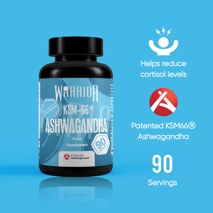 Warrior Ashwagandha KSM 66 – Root Extract 300mg – Suitable for Vegetarians – 90 Capsules (3 Months’ Supply)