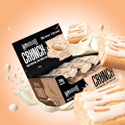 Warrior Crunch - High Protein Bars - 20g Protein Each Bar - Low Carb, Low Sugar Snack - 12 Pack x 64g (Variety Pack)