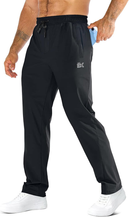 BROKIG Mens Dry Gym Tracksuit Bottoms