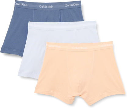 Calvin Klein Men’s 3 Pack Trunks with Logo Waistband