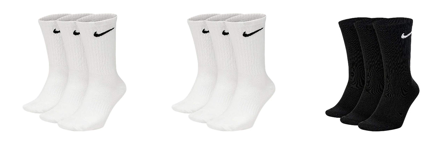 NIKE Unisex U Nk Everyday Cush Crew 3pr Socks