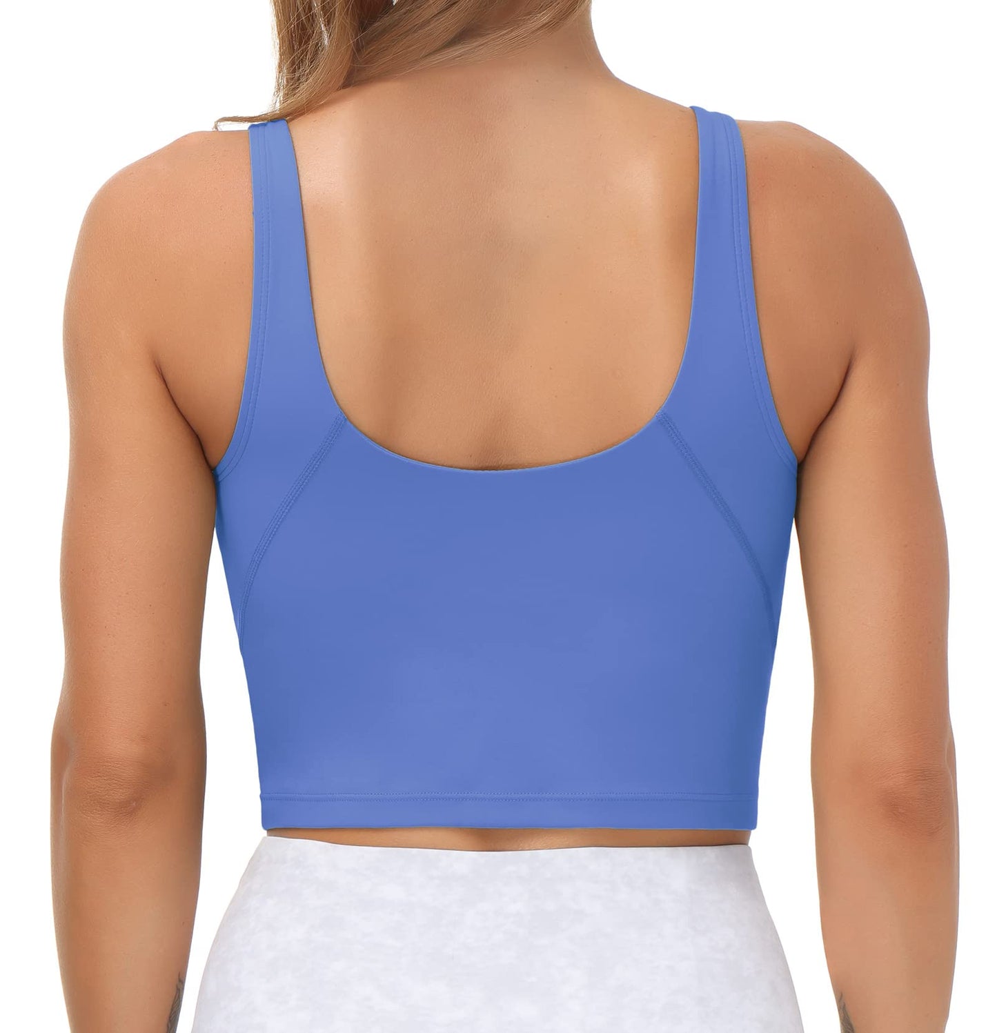 THE GYM PEOPLE Womens' Sports Bra Longline Wirefree Padded with Medium Support