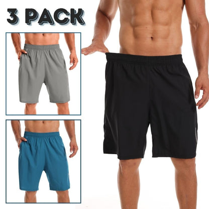 fovdtaa 3 Pack Mens Sports Shorts Quick Dry Shorts Gym Running Workout Activewear Men Running Shorts