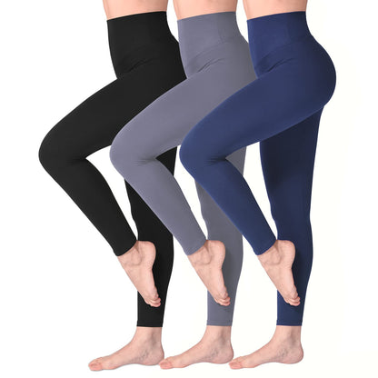 SINOPHANT High Waisted Leggings for Women, Buttery Soft Elastic Opaque Tummy Control Leggings, Plus Size Workout Gym Yoga