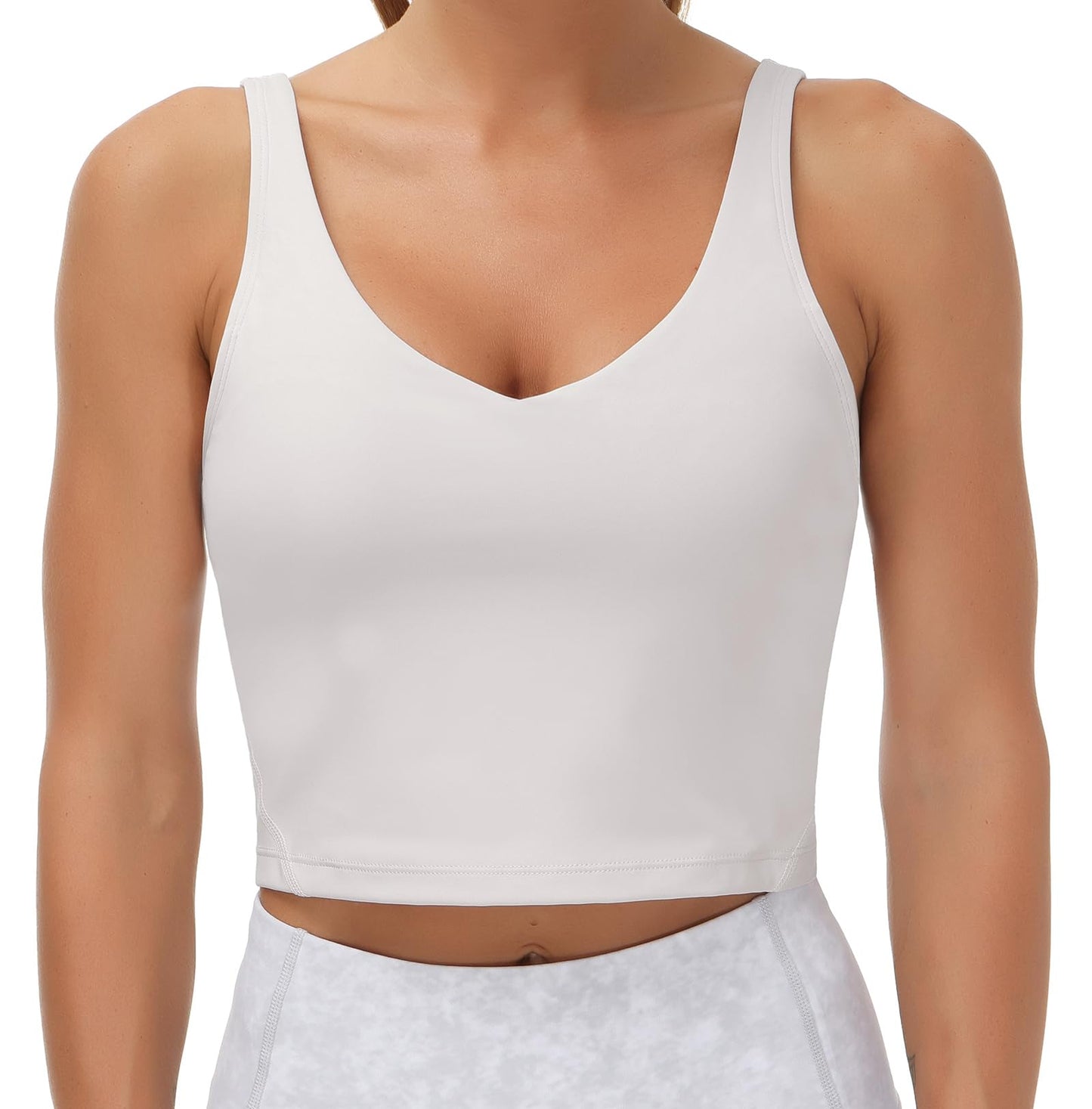 THE GYM PEOPLE Womens' Sports Bra Longline Wirefree Padded with Medium Support