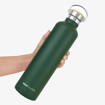 Stori Studios Vaccum Insulated Metal Water Bottle Yellow 750 ml(25oz), Stainless Steel Water Bottle, BPA Free Standard Mouth Flask, Double Wall Insulated Water Bottles for Travel, Work & Gym