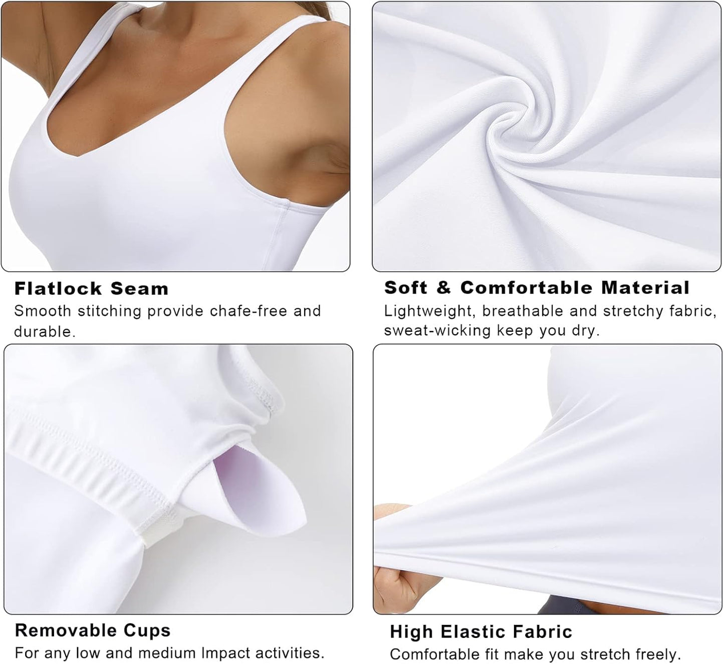 Women’s Longline Sports Bra Wirefree Padded