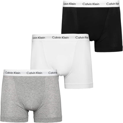 Calvin Klein Men’s 3 Pack Trunks with Logo Waistband