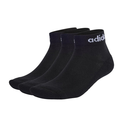 adidas Unisex Linear Ankle Socks Cushioned 3 Pairs Ankle Socks