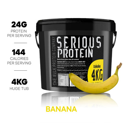 SERIOUS PROTEIN – Protein Powder – 4kg – Low Carb – Supports Lean Muscle Growth – Recovery Supplement - The Bulk Protein Company - 133 Servings (Salted Caramel)