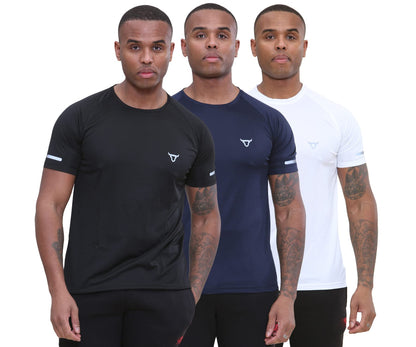Pack of 3 Mens Workout Short Sleeve T-Shirts