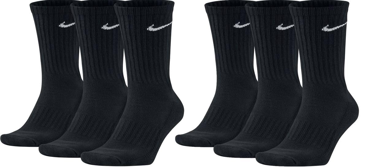 NIKE Men's U Nk Everyday Cush Crew 6pr-bd Socks