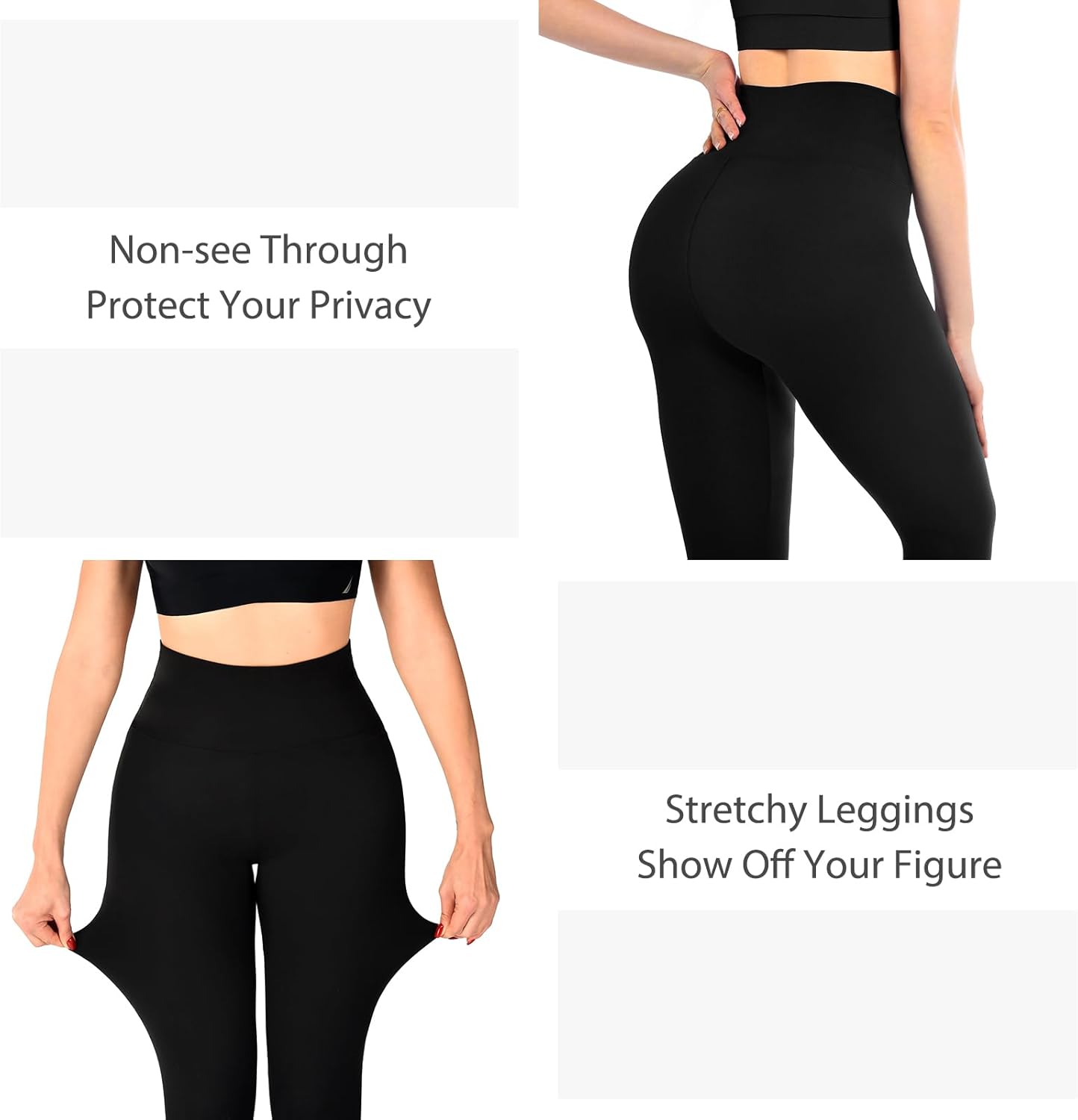 SINOPHANT Pack of 3 Women's High Waist Leggings