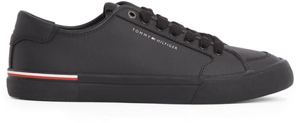 Tommy Hilfiger Men’s Core Corporate Leather Low Top Vulcanised Trainers