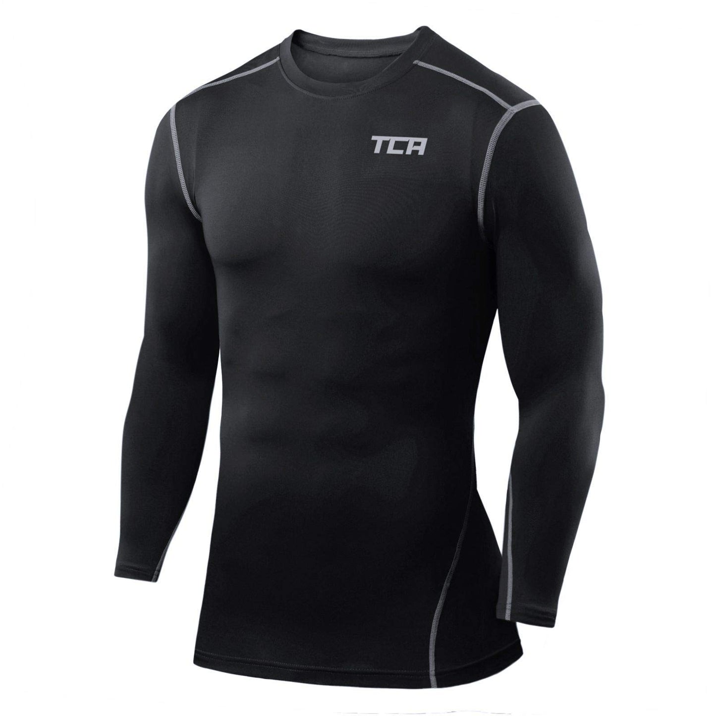 TCA Boys Pro Performance Compression Shirt Long Sleeve Top Compression Tops for Boys Base Layers Boys