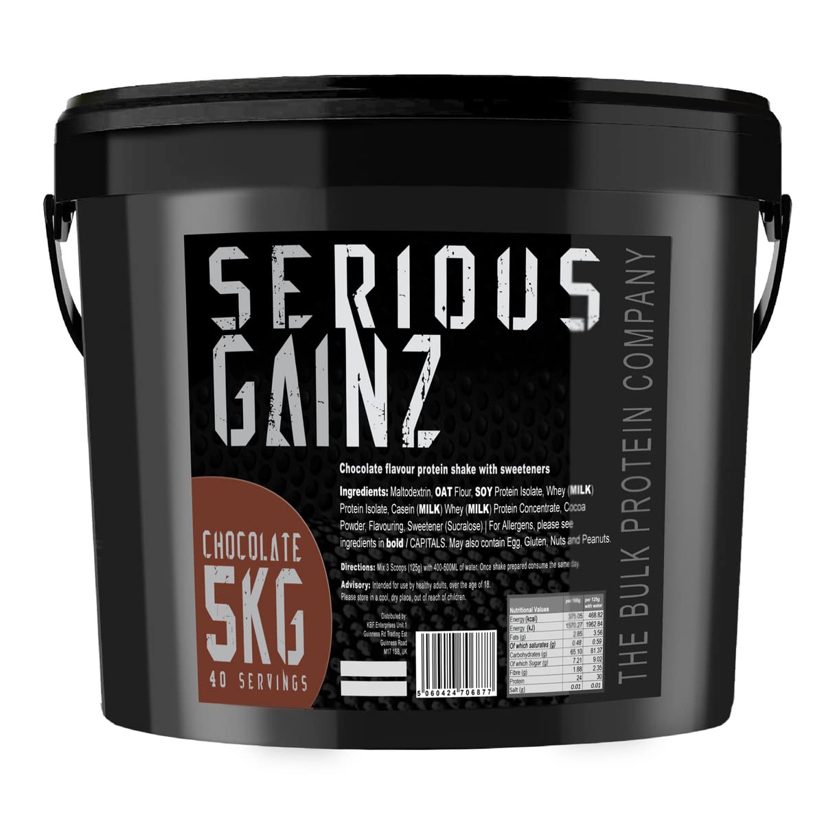 The Bulk Protein Company, SERIOUS GAINZ - Whey Protein Powder - Weight Gain, Mass Gainer - 30g Protein Powders (Strawberry, 5kg)