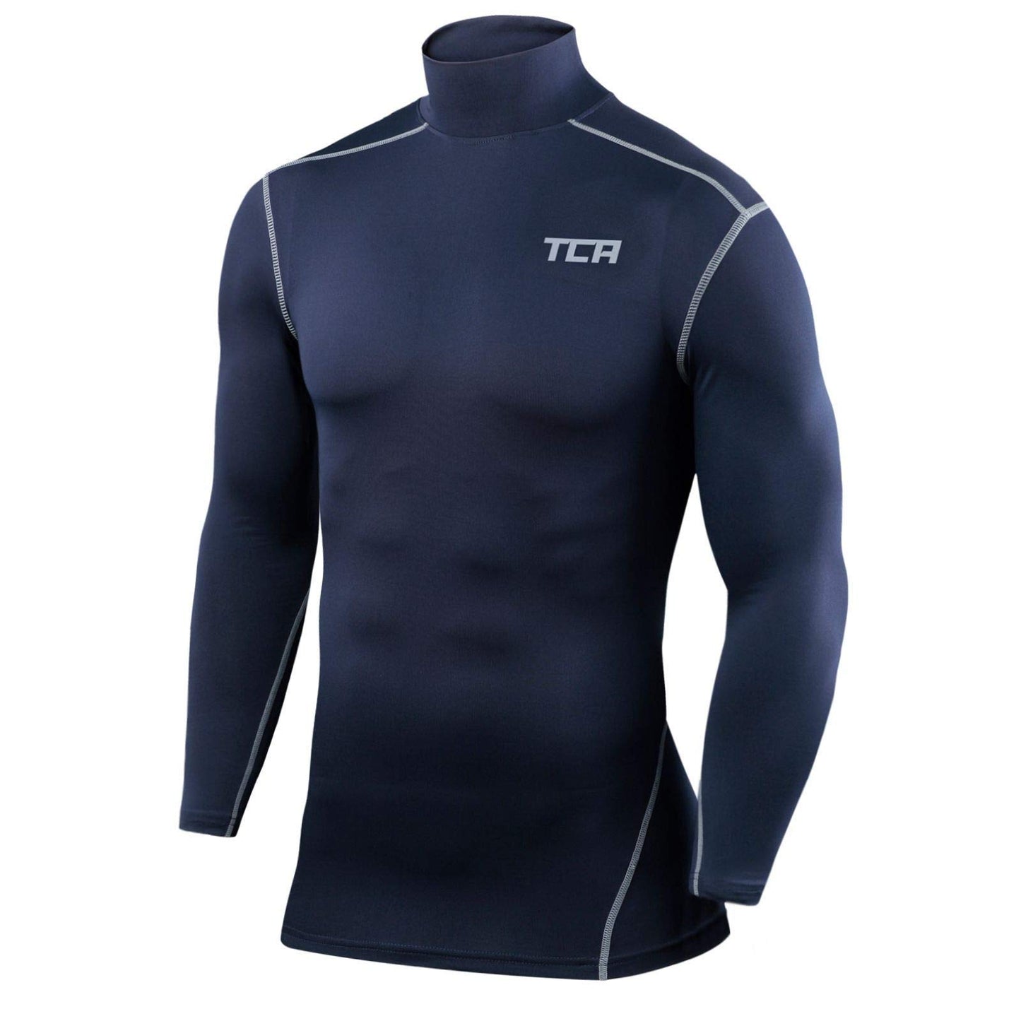 TCA Boys' Pro Performance Compression Base Layer Long Sleeve Top - Mock Neck