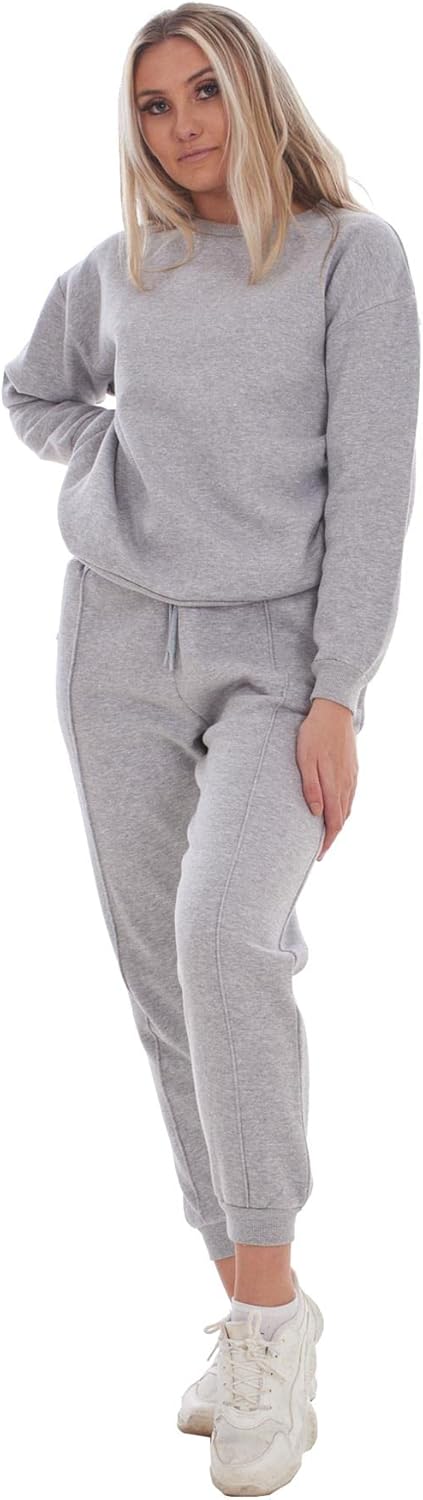 Ladies Plain Tracksuit Round Neck