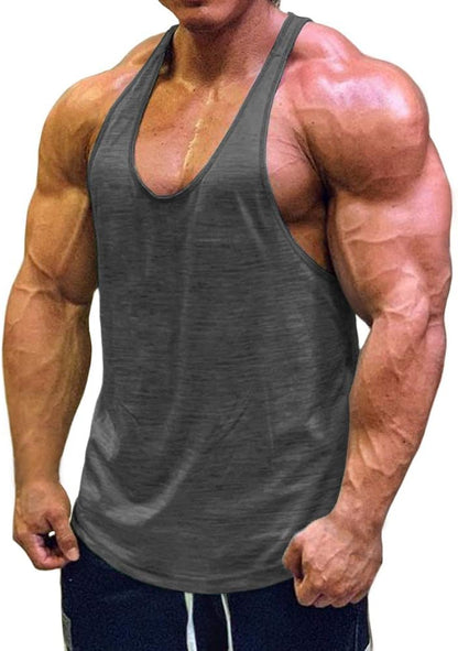 Muscle Cmdr Men's Bodybuilding Stringer Tank Tops 1 or 3 Pack