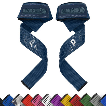 BEAR GRIP Straps - Premium Neoprene Padded Heavy Duty Double Stitched Weight Lifting Gym Straps