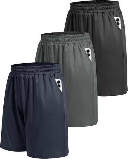 5 Pack Athletic Gym Mens Shorts