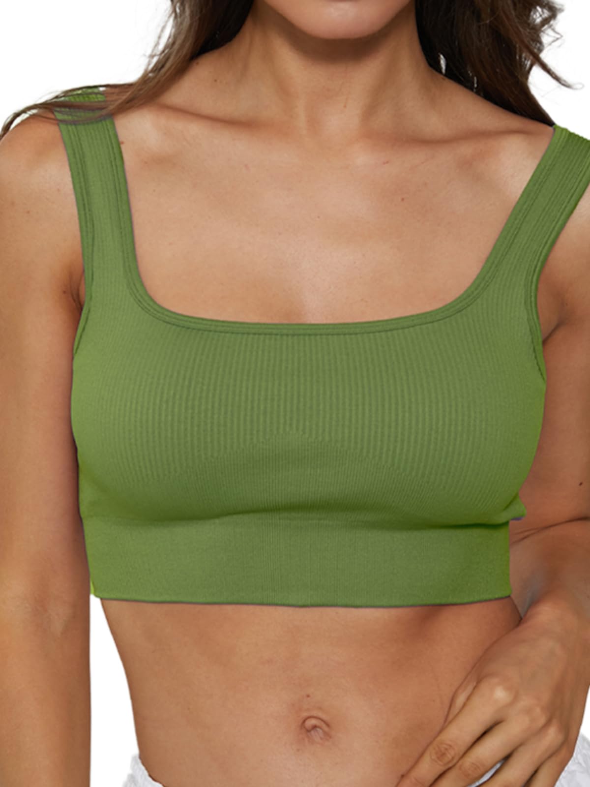 FITTIN Padded Sports Bra Women: Support Non Wired Seamless Bras for Gym Yoga Workout