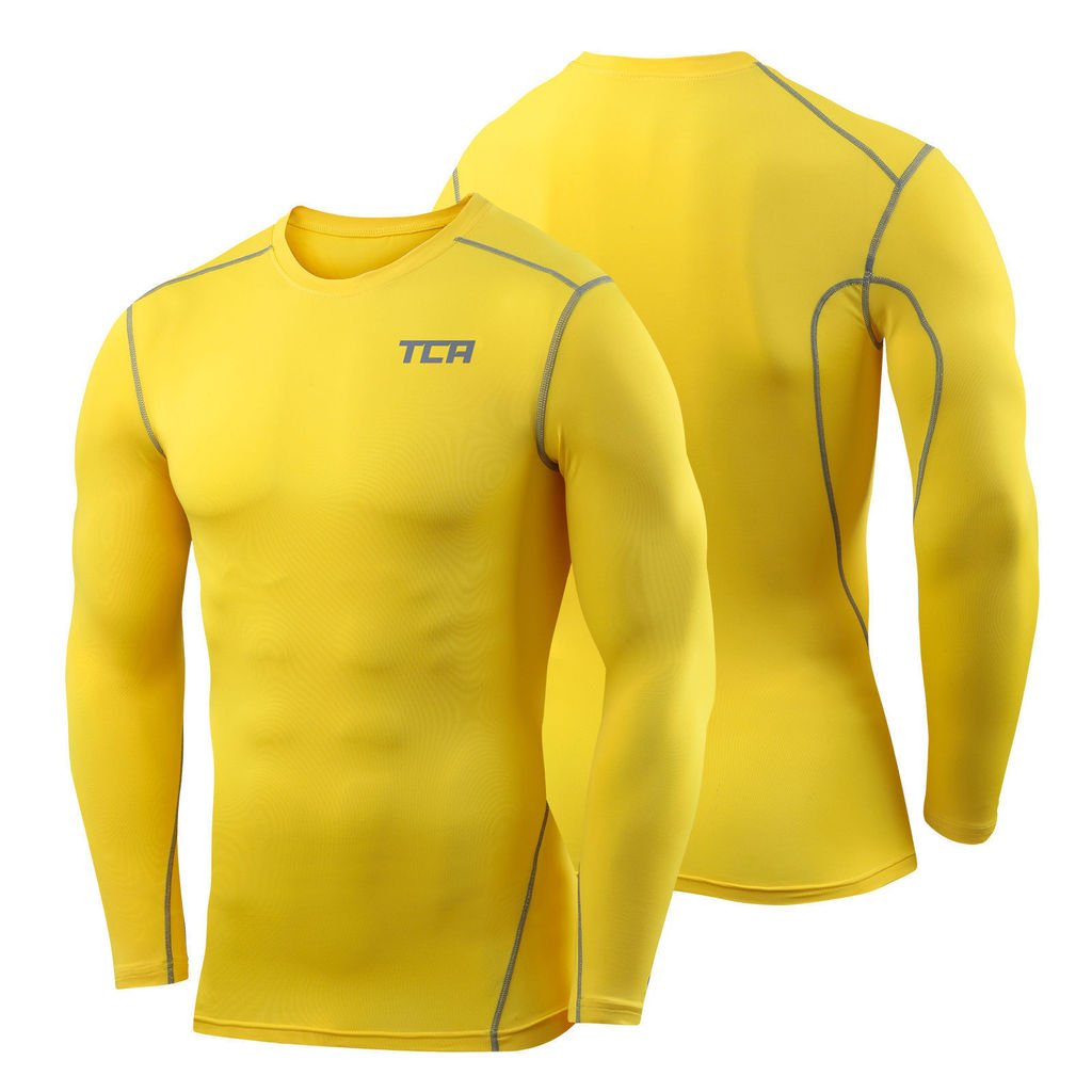 TCA Boys Pro Performance Compression Shirt Long Sleeve Top Compression Tops for Boys Base Layers Boys