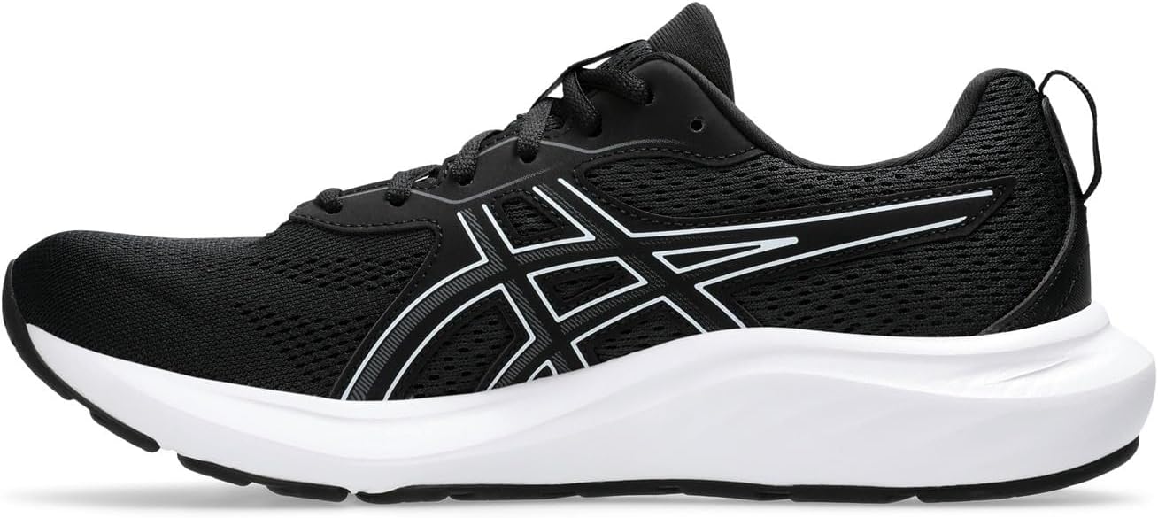 Asics Men's Gel-Contend 9 Sneaker, Black White, 8.5 UK