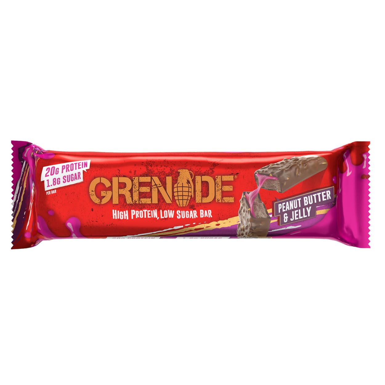 Grenade High Protein, Low Sugar Bar - White Chocolate Cookie, 12 x 60 g