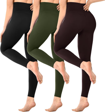 SINOPHANT Pack of 3 Women's High Waist Leggings