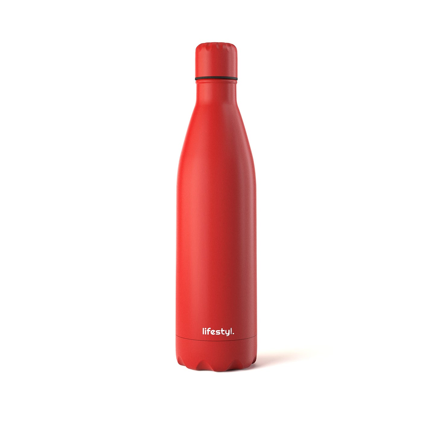 Lifestyl Stainless Steel Water Bottle | 24 Hrs Cold & 12 Hrs Hot| Thermoshield Technology Vacuum Insulated Metal Water Bottles, Leak-Proof Drinks Bottle for Gym, Yoga, Cycling (350 ml,Red)