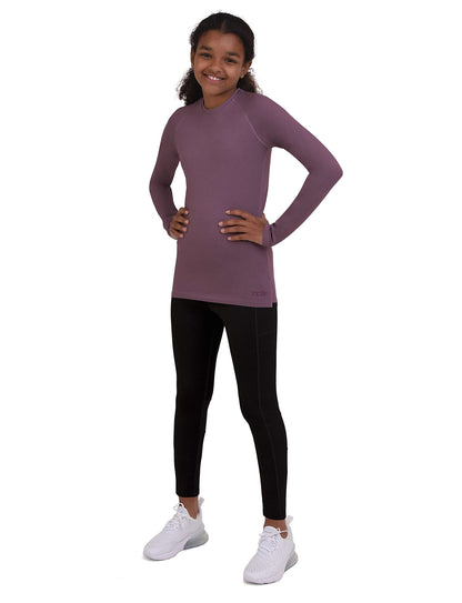 TCA Girls' SuperThermal Long Sleeve Performance Base Layer Running Training Top