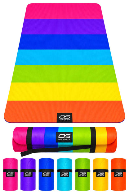 OZE SPORTS Yoga Mat – Extra Thick NBR Foam, Non-Slip, Large