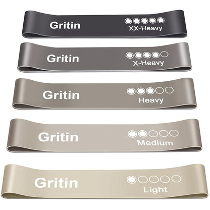 Gritin Resistance Bands, Set of 5