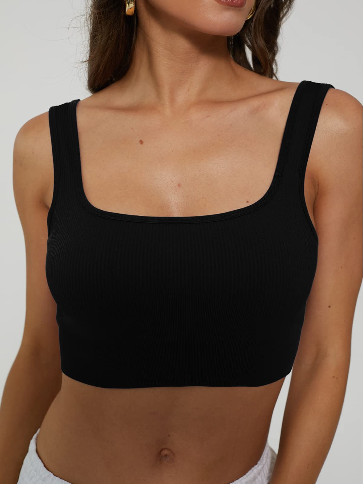 FITTIN Padded Sports Bra Women: Support Non Wired Seamless Bras for Gym Yoga Workout