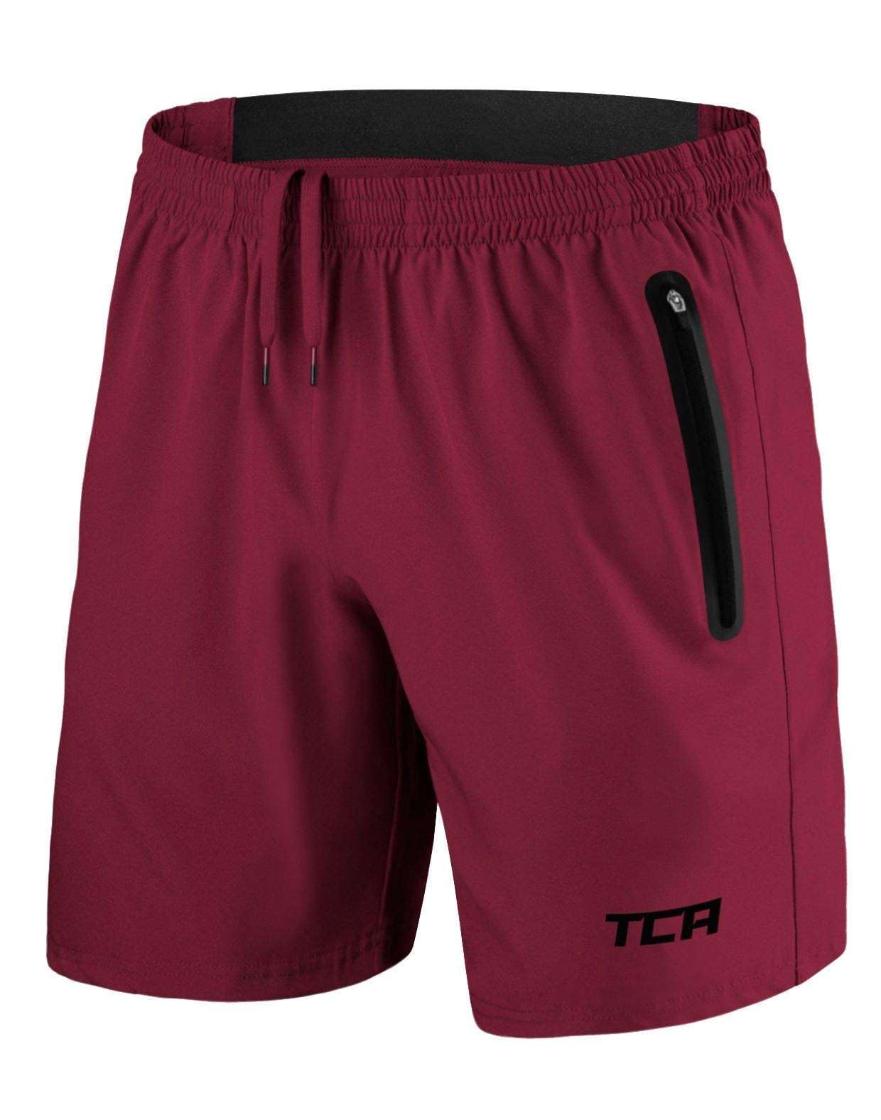 TCA Elite Tech Lightweight Mens Running Shorts Men Gym Shorts with Zip Pockets