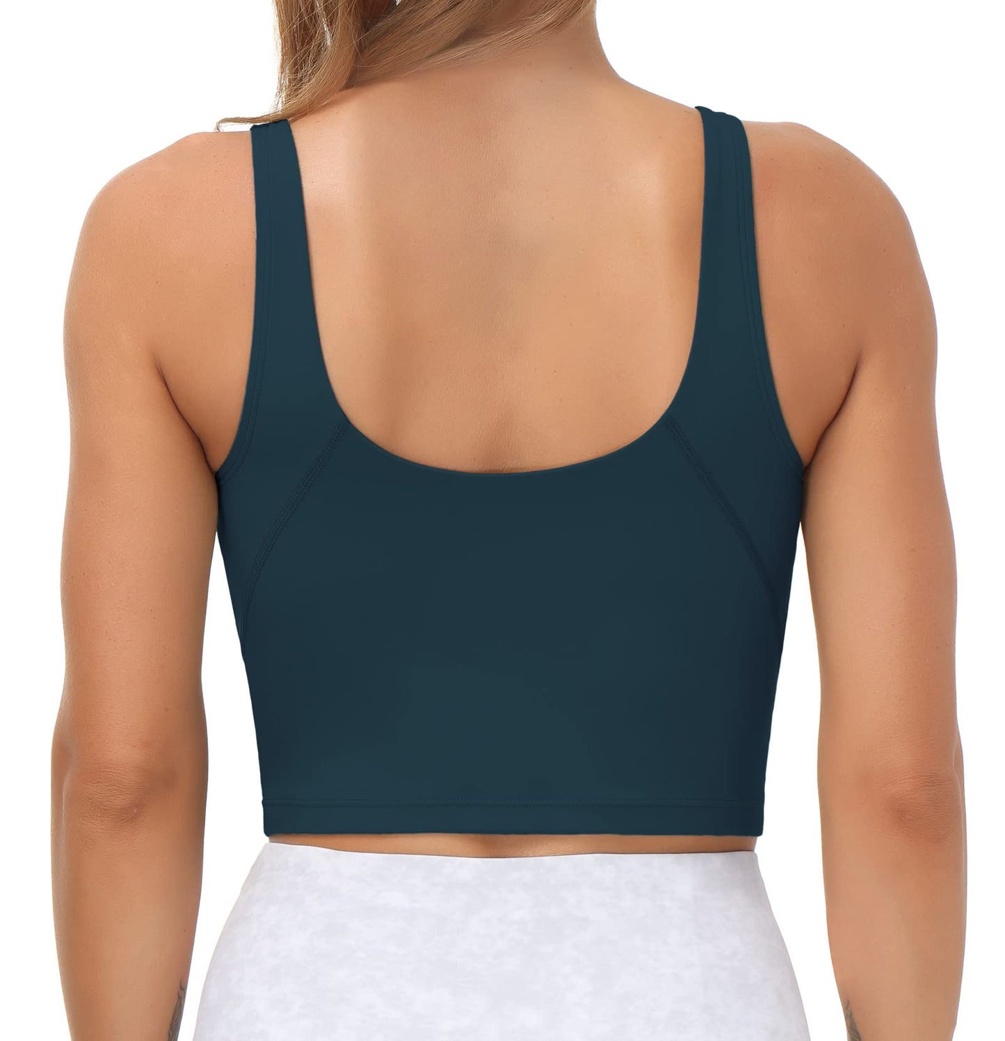 THE GYM PEOPLE Womens' Sports Bra Longline Wirefree Padded with Medium Support