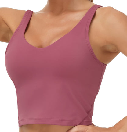 THE GYM PEOPLE Womens Sports Bra Longline Wirefree